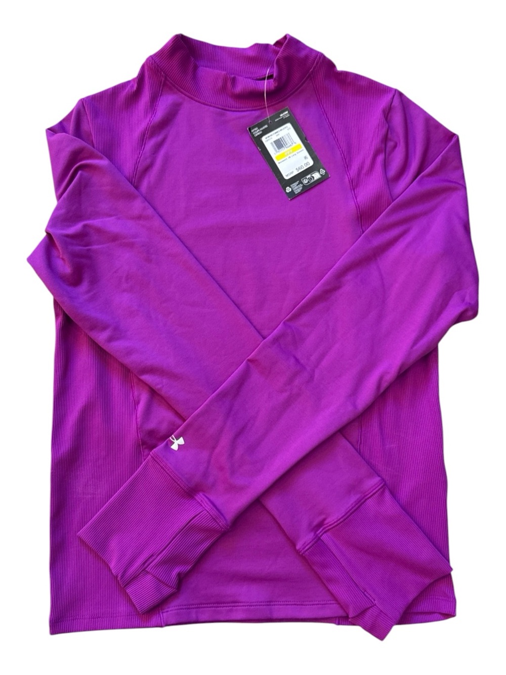 $60 Under Armour Women’s Purple Fitted Mock Neck Long Sleeve Movement Top M